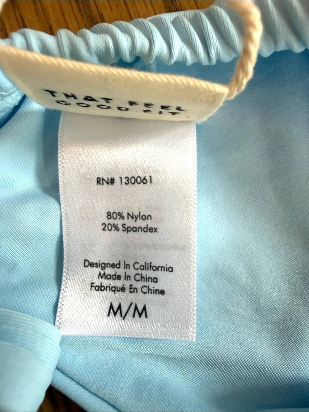 L*Space Robyn Bikini Bottom Tanga Light Blue Ruched String Size M NWT